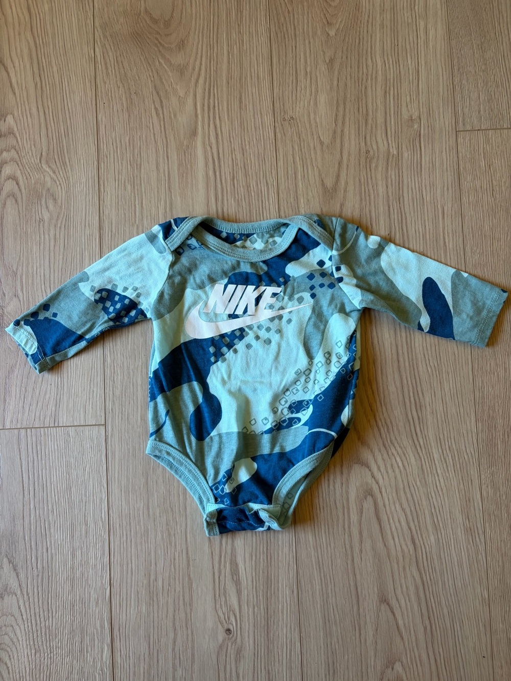 Nike Baby Long-Sleeve One-Piece Bodysuit - Blue